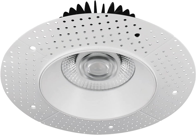 Perlglow 2 Inch Trimless round White Downlight Luminaire, LED Recessed Light Fixtures Ceiling Lights, Dimmable 8W=65W, 600 Lumens, CRI 90+, IC Rated, 5CCT Selectable 2700K|3000K|3500K|4100K|5000K Home & Garden > Lighting > Flood & Spot Lights Perlglow Round White 6 inch 