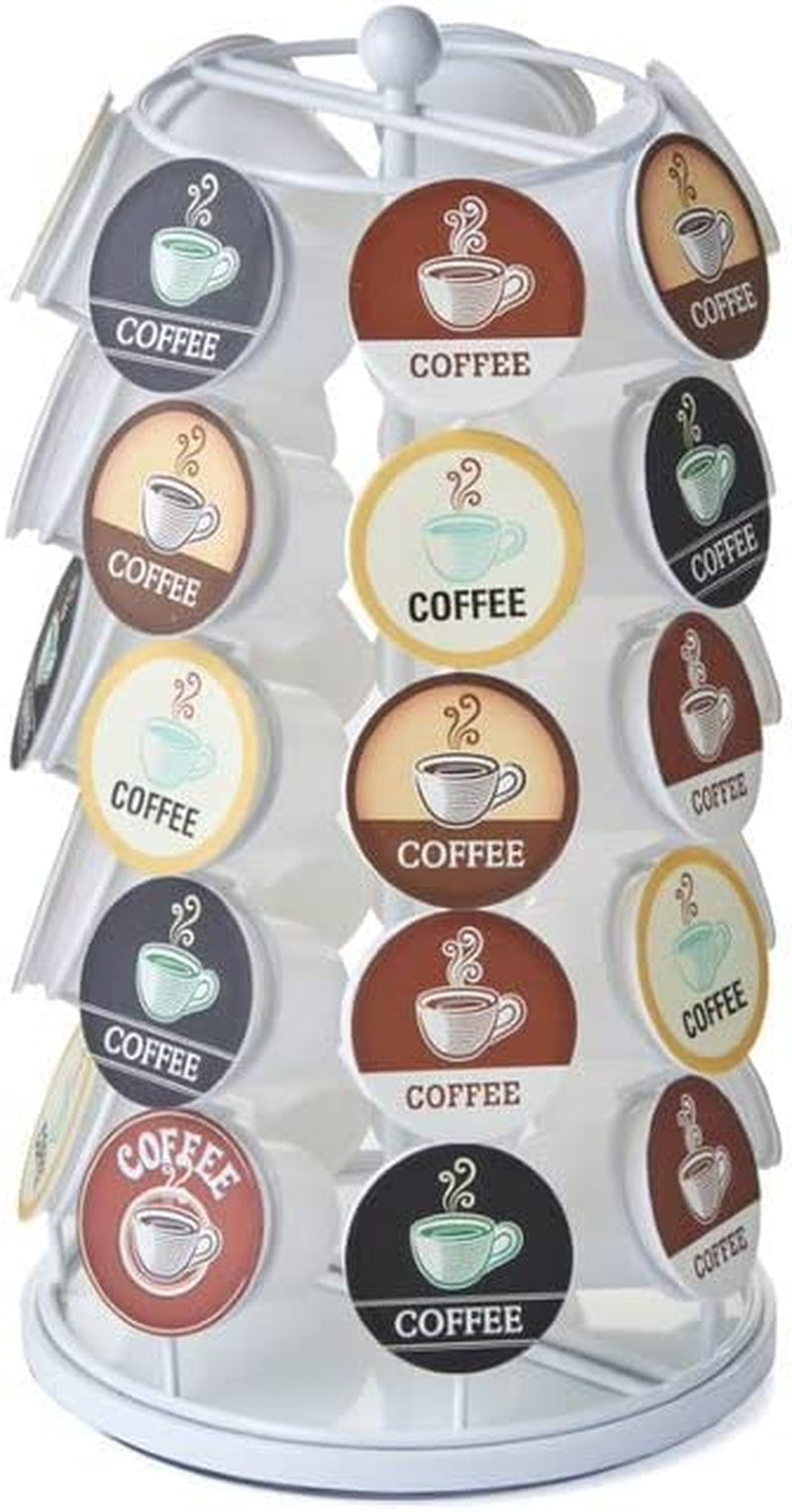 Nifty Coffee Pod Carousel – Compatible with K-Cups, 35 Pod Pack Storage, Spins 360-Degrees, Lazy Susan Platform, Modern Black Design, Home or Office Kitchen Counter Organizer Home & Garden > Household Supplies > Storage & Organization NIFTY 35 Pod Capacity|White  