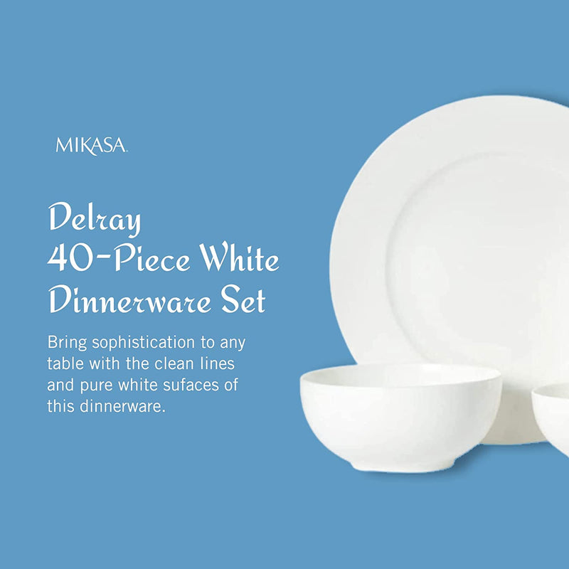 Mikasa 5225580 40 Piece Delray Bone China Dinnerware Set Home & Garden > Kitchen & Dining > Tableware > Dinnerware Mikasa   