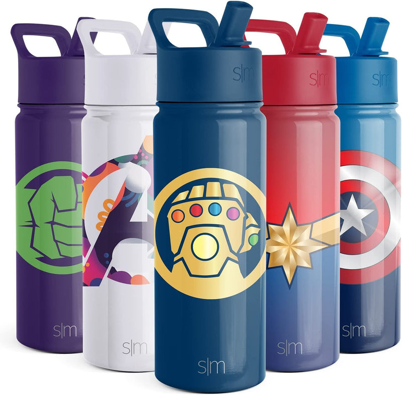 Simple Modern Marvel Spider Man Kids Water Bottle with Straw Lid | Insulated Stainless Steel Reusable Tumbler Gifts for School, Toddlers, Girls, Boys | Summit Collection | 14Oz, Spider Armor Home & Garden > Kitchen & Dining > Tableware > Drinkware Simple Modern Thanos Infinity 18oz Water Bottle 