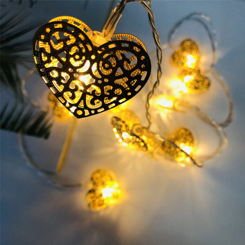 Kuluzego USB Love Heart Lantern Valentine'S Day Light String Small Lantern Love Lights Home & Garden > Lighting > Light Ropes & Strings Kuluzego   
