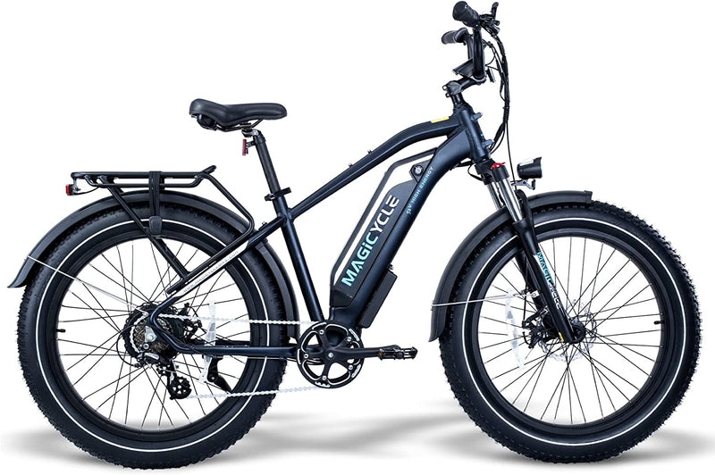 MAGICYCLE Fat Tire Electric Bike for Adults 750W Motor 52V 15AH/20AH Large Battery E Bike 26'' Fat Tire Electric Bike 25MPH 7-Speed up to Electric Mountain Bike Sporting Goods > Outdoor Recreation > Cycling > Bicycles MAGICYCLE Midnight Blue Cruiser Step-over 