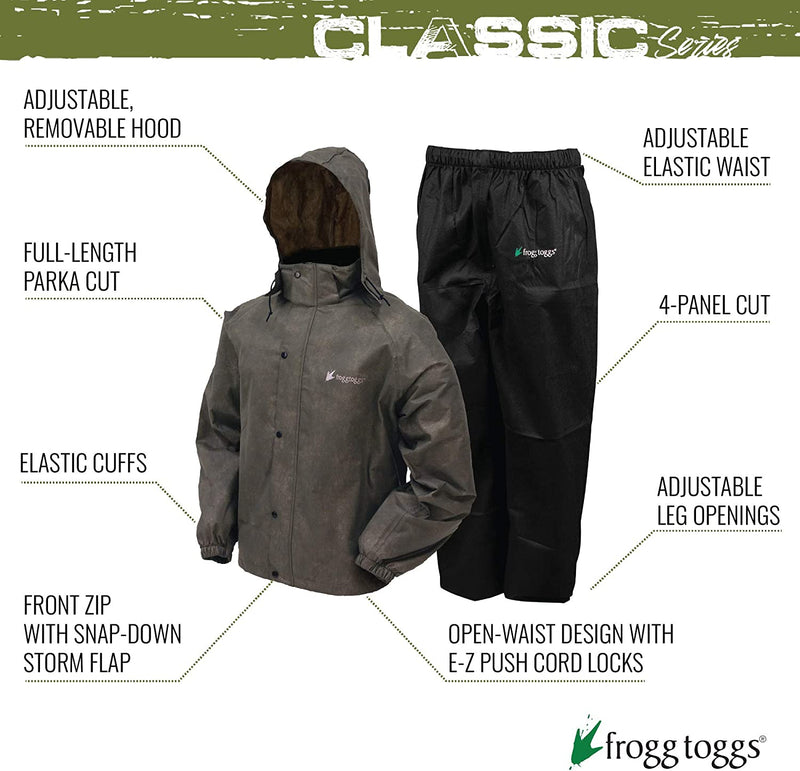 FROGG TOGGS Men'S Classic All-Sport Waterproof Breathable Rain Suit Sporting Goods > Outdoor Recreation > Winter Sports & Activities FROGG TOGGS   