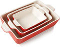 SWEEJAR Ceramic Bakeware Set, Rectangular Baking Dish Lasagna Pans for Cooking, Kitchen, Cake Dinner, Banquet and Daily Use, 11.8 X 7.8 X 2.75 Inches of Casserole Dishes (Navy) Home & Garden > Kitchen & Dining > Cookware & Bakeware SWEEJAR Red  