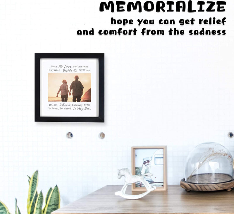 IHEIPYE Memorial Picture Frame - Sympathy Gifts for Loss of Loved One - Remembrance Picture Frame or Memorial Gift Idea, Grandmother, Grandfather, Grandparents, Desktop, Black