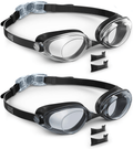 Aegend 2 Pack Swim Goggles, Swimming Goggles Anti-Fog for Man Women Youth Adult Sporting Goods > Outdoor Recreation > Boating & Water Sports > Swimming > Swim Goggles & Masks Aegend Black & Dark Black  