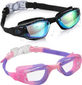 Aegend Kids Swim Goggles, Pack of 2 Swimming Goggles for Children Boys & Girls Age 3-9 Sporting Goods > Outdoor Recreation > Boating & Water Sports > Swimming > Swim Goggles & Masks Aegend Aqua & Purple  