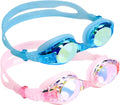 Aegend Kids Swim Goggles, Swimming Goggles for Kids Age 4-16 Boys and Girls Sporting Goods > Outdoor Recreation > Boating & Water Sports > Swimming > Swim Goggles & Masks Aegend Sky Blue & Pink  