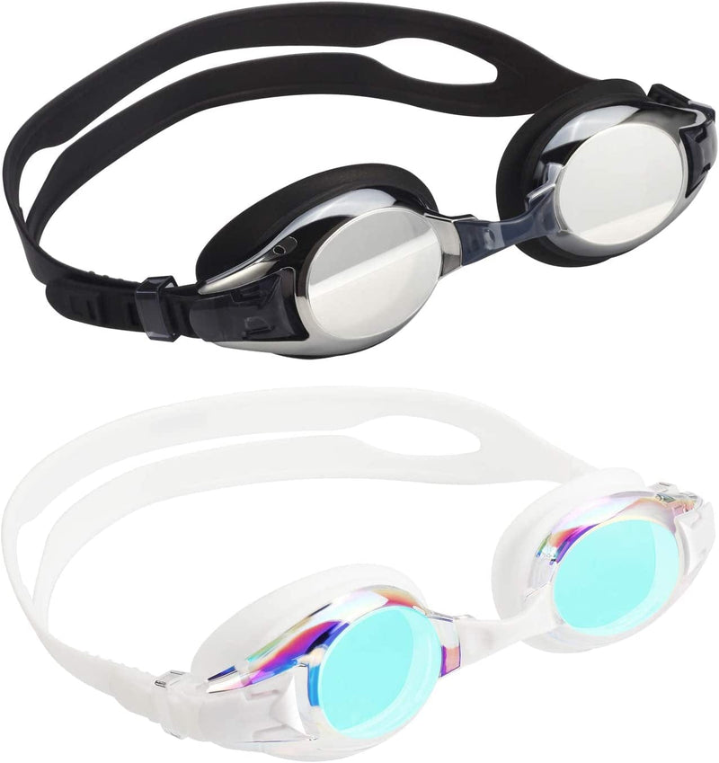 Aegend Kids Swim Goggles, Swimming Goggles for Kids Age 4-16 Boys and Girls Sporting Goods > Outdoor Recreation > Boating & Water Sports > Swimming > Swim Goggles & Masks Aegend Silverblack & White  