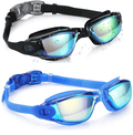 Aegend Swim Goggles, 2 Pack Swimming Goggles No Leaking Adult Men Women Sporting Goods > Outdoor Recreation > Boating & Water Sports > Swimming > Swim Goggles & Masks Aegend Bright Blue & Aqua  