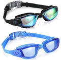Aegend Swim Goggles, 2 Pack Swimming Goggles No Leaking Adult Men Women Youth Sporting Goods > Outdoor Recreation > Boating & Water Sports > Swimming > Swim Goggles & Masks Aegend Aqua & Light Blue  