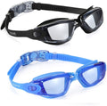 Aegend Swim Goggles, 2 Pack Swimming Goggles No Leaking Adult Men Women Youth Sporting Goods > Outdoor Recreation > Boating & Water Sports > Swimming > Swim Goggles & Masks Aegend Black & Light Blue  