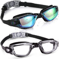 Aegend Swim Goggles, 2 Pack Swimming Goggles No Leaking Adult Men Women Youth Sporting Goods > Outdoor Recreation > Boating & Water Sports > Swimming > Swim Goggles & Masks Aegend Aqua & Clear  