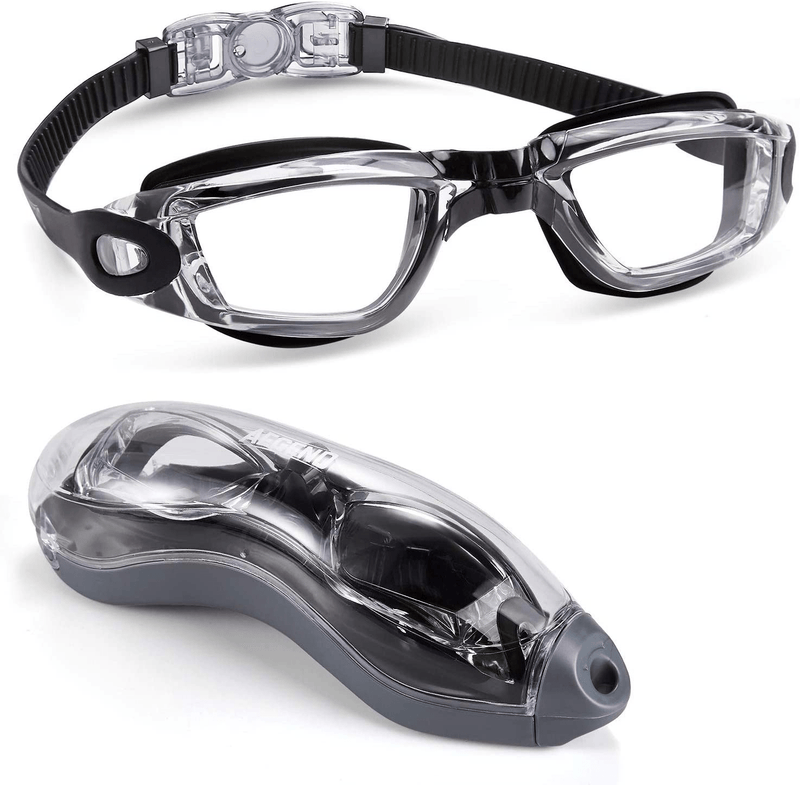 Aegend Swim Goggles, Swimming Goggles No Leaking Anti Fog Adult Men Women Youth Sporting Goods > Outdoor Recreation > Boating & Water Sports > Swimming > Swim Goggles & Masks Aegend Clear Black  