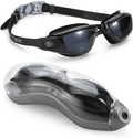 Aegend Swim Goggles, Swimming Goggles No Leaking Anti Fog Adult Men Women Youth Sporting Goods > Outdoor Recreation > Boating & Water Sports > Swimming > Swim Goggles & Masks Aegend Dark Black  