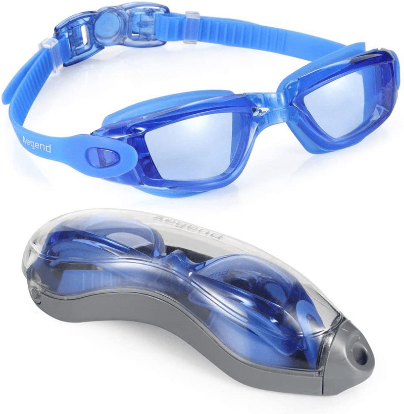Aegend Swim Goggles, Swimming Goggles No Leaking Anti Fog Adult Men Women Youth Sporting Goods > Outdoor Recreation > Boating & Water Sports > Swimming > Swim Goggles & Masks Aegend Blue Hawaii  