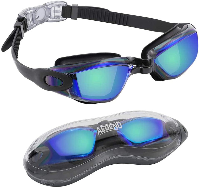 Aegend Swim Goggles, Swimming Goggles No Leaking Full Protection Adult Men Women Youth Sporting Goods > Outdoor Recreation > Boating & Water Sports > Swimming > Swim Goggles & Masks Aegend Green Blue  