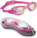 Aegend Swim Goggles, Swimming Goggles No Leaking Full Protection Adult Men Women Youth Sporting Goods > Outdoor Recreation > Boating & Water Sports > Swimming > Swim Goggles & Masks Aegend Rose Red Silver  