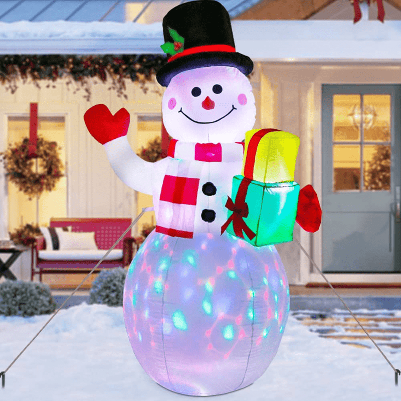 AerWo 5ft Christmas Inflatables Blow Up Yard Decorations, Upgrade Snowman Xmas Inflatable with Rotating LED Lights for Indoor Outdoor Yard Garden Christmas Decorations Home & Garden > Decor > Seasonal & Holiday Decorations& Garden > Decor > Seasonal & Holiday Decorations AerWo   