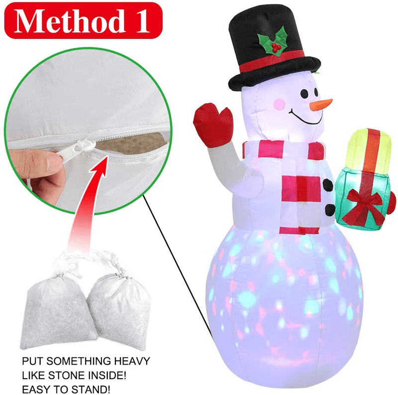 AerWo 5ft Christmas Inflatables Blow Up Yard Decorations, Upgrade Snowman Xmas Inflatable with Rotating LED Lights for Indoor Outdoor Yard Garden Christmas Decorations Home & Garden > Decor > Seasonal & Holiday Decorations& Garden > Decor > Seasonal & Holiday Decorations AerWo   