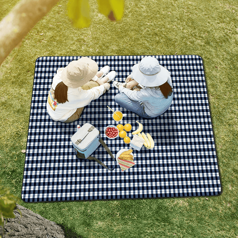 AerWo Extra Large Outdoor Picnic Blankets, Waterproof Foldable Picnic Blanket with Carrying Bags, 3 Layers Material Picnic Mat Perfect for Kids Family Friends, Beach Travel Camping Hiking, 80"x80" Home & Garden > Lawn & Garden > Outdoor Living > Outdoor Blankets > Picnic Blankets AerWo   