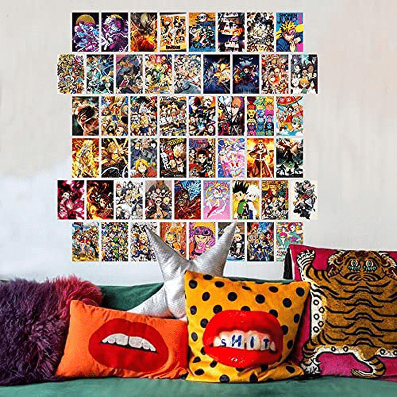 AEUTEXT Anime Aesthetic Wall Collage Kit, Cartoon Character Manga Posters Room Decor, Trendy Cute Wall Collage Kit for Teen Room Wall Decor Aesthetic Photo Collections Home & Garden > Decor > Artwork > Posters, Prints, & Visual Artwork AEUTEXT   