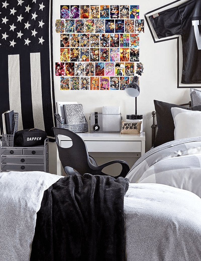AEUTEXT Anime Aesthetic Wall Collage Kit, Cartoon Character Manga Posters Room Decor, Trendy Cute Wall Collage Kit for Teen Room Wall Decor Aesthetic Photo Collections