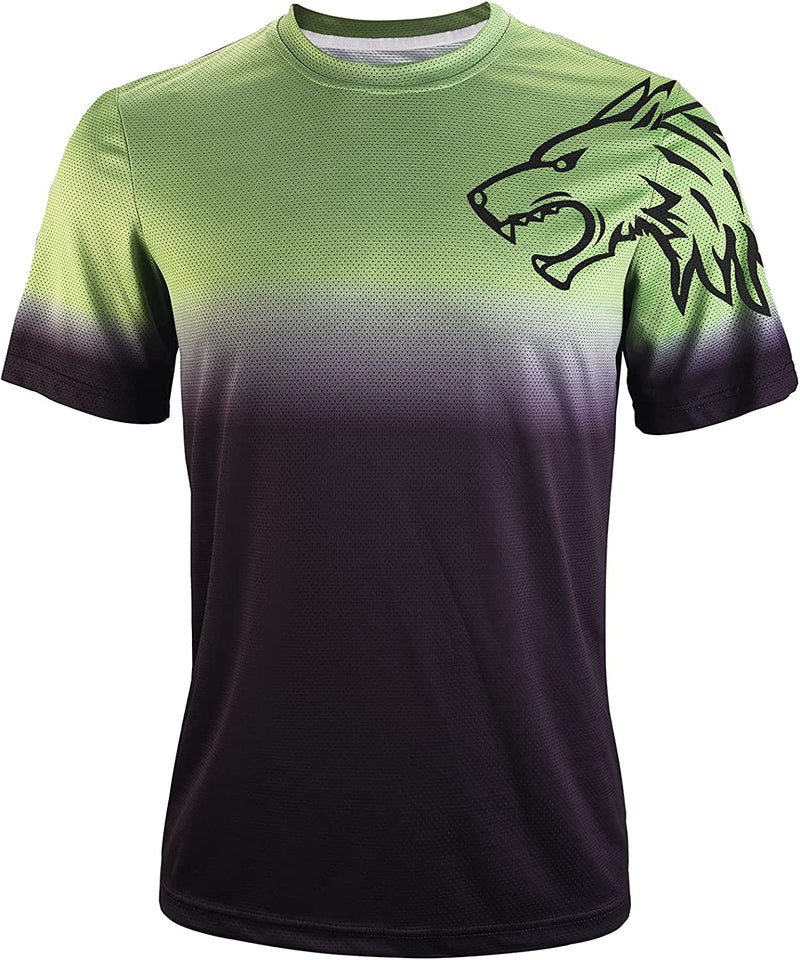 Wisdom Leaves Mens Mountain Bike Jersey Short Sleeve MTB Shirts Moisture-Wicking and Quick-Dry Sporting Goods > Outdoor Recreation > Cycling > Cycling Apparel & Accessories Wisdom Leaves Dye-green 3X-Large 