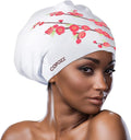 COPOZZ Extra Large Swim Cap, Designed for Long Hair Braids Dreadlocks Weaves Hair Extensions Curls & Afros, Silicone Bathing Cap Swimming Hat for Women Men Sporting Goods > Outdoor Recreation > Boating & Water Sports > Swimming > Swim Caps COPOZZ Plum Bossom  