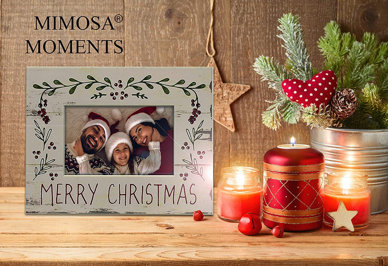 MIMOSA MOMENTS Christmas Sentiment Picture Frame for 6X4 Photo (Merry Christmas) Home & Garden > Decor > Picture Frames MIMOSA MOMENTS   