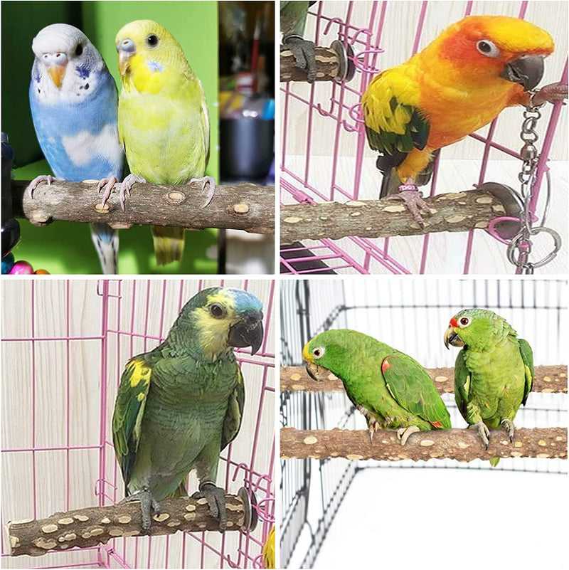 5 Pcs Bird Perches of Different Lengths16″ 12″ 8″ 6″ 4″Parrot Stand Natural Wood Prickly Perches Parrot Toys Bird Cage Accessories for Conure Cockatiel Parakeet Animals & Pet Supplies > Pet Supplies > Bird Supplies ewori   