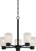 Westinghouse Lighting 6227400 Sylvestre Five-Light Interior Chandelier, Brushed Nickel Finish with Frosted Seeded Glass, 5 Home & Garden > Lighting > Lighting Fixtures > Chandeliers Westinghouse Lighting Oil-Rubbed Bronze  