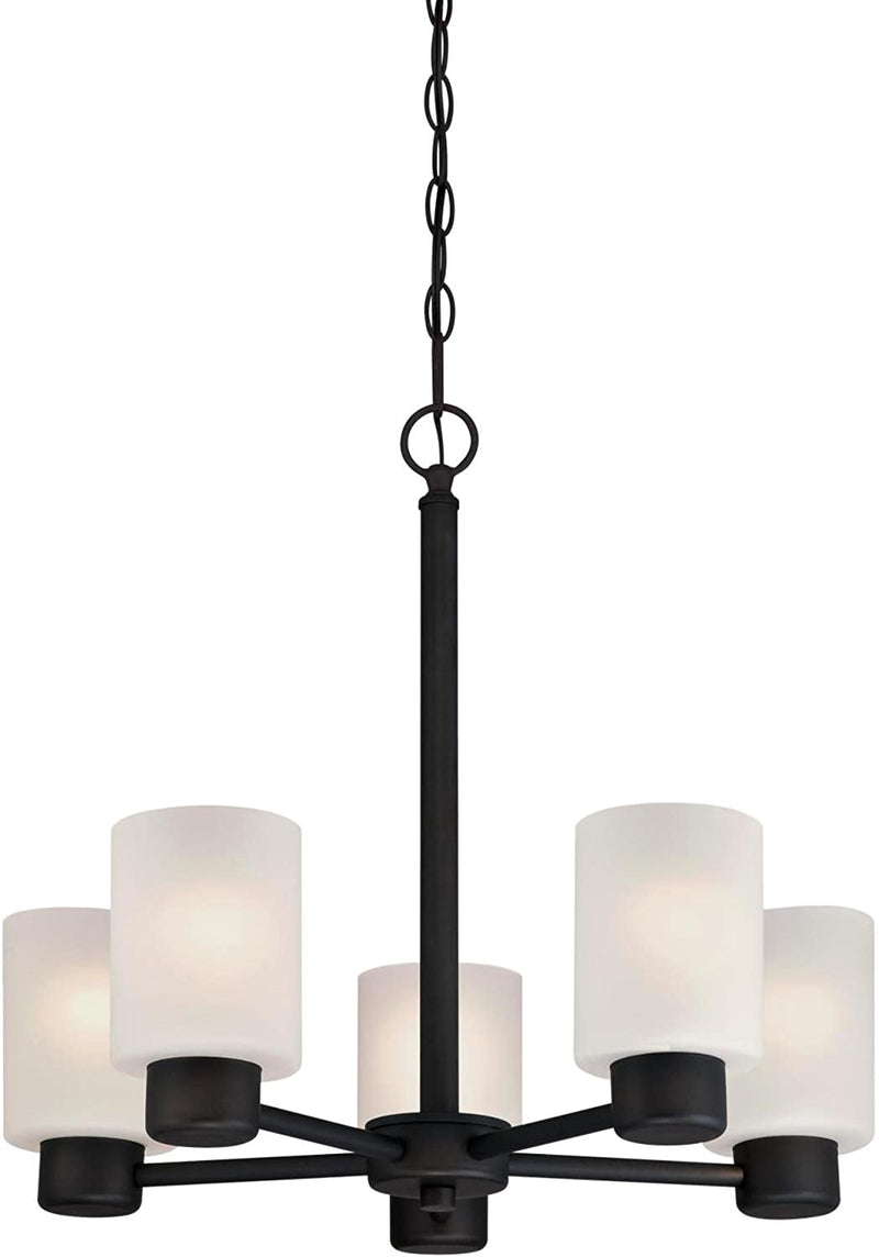 Westinghouse Lighting 6227400 Sylvestre Five-Light Interior Chandelier, Brushed Nickel Finish with Frosted Seeded Glass, 5 Home & Garden > Lighting > Lighting Fixtures > Chandeliers Westinghouse Lighting Oil-Rubbed Bronze  