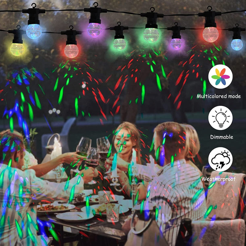 Afirst Disco Ball String Lights - Party Light String 41FT Weatherproof Shatterproof Color Changing Christmas Lights for Holiday Party Decor Home & Garden > Lighting > Light Ropes & Strings Afirst   