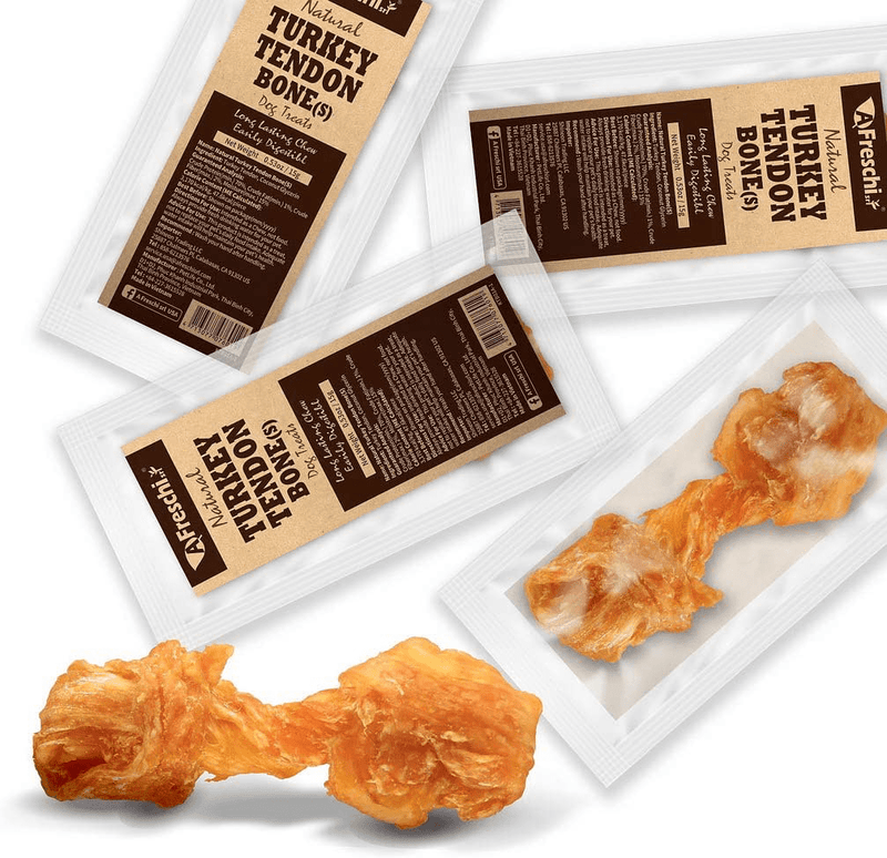 AFreschi Turkey Tendon for Dogs, Premium All-Natural, Hypoallergenic, Dog Chew Treat, Easy to Digest, Alternative to Rawhide, Ingredient Sourced from USA, (Small) Home & Garden > Decor > Seasonal & Holiday Decorations& Garden > Decor > Seasonal & Holiday Decorations A Freschi srl Bone 1 Count (Pack of 4) 