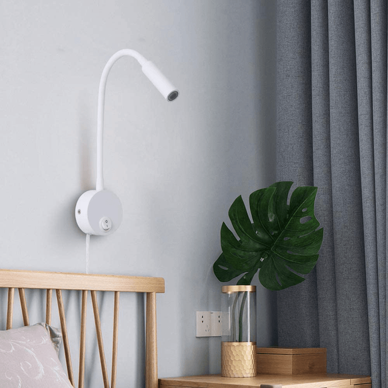 Agese Wall Sconces Wall Mounted Reading Lamp Wall Light 3W Warm White 3000K Cord Bedside Headboard for Reading Home & Garden > Lighting > Lighting Fixtures > Wall Light Fixtures KOL DEALS   