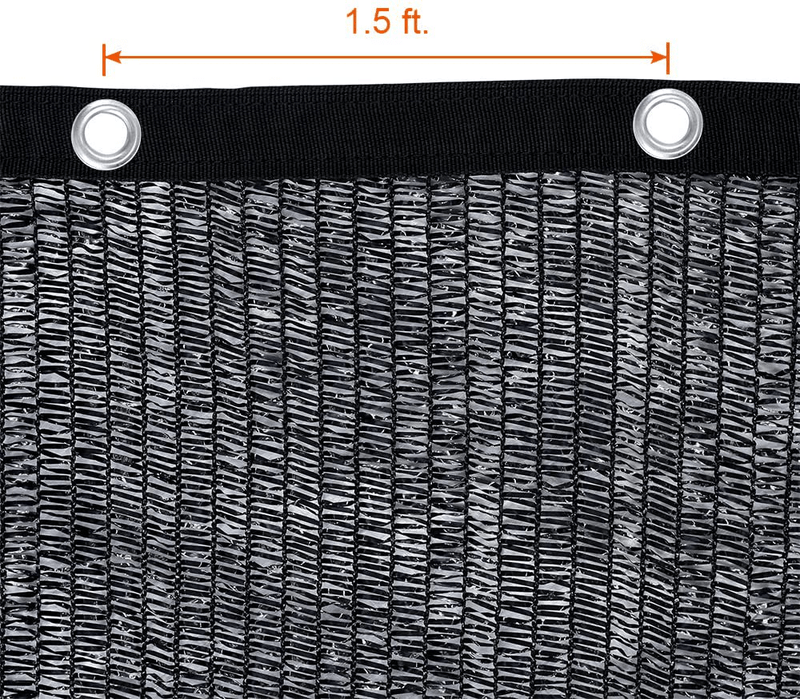 Agfabric 50% Sunblock Shade Cloth with Grommets for Garden Patio Black (10x12ft) Home & Garden > Lawn & Garden > Outdoor Living > Outdoor Umbrella & Sunshade Accessories Wellco Industries Inc.   