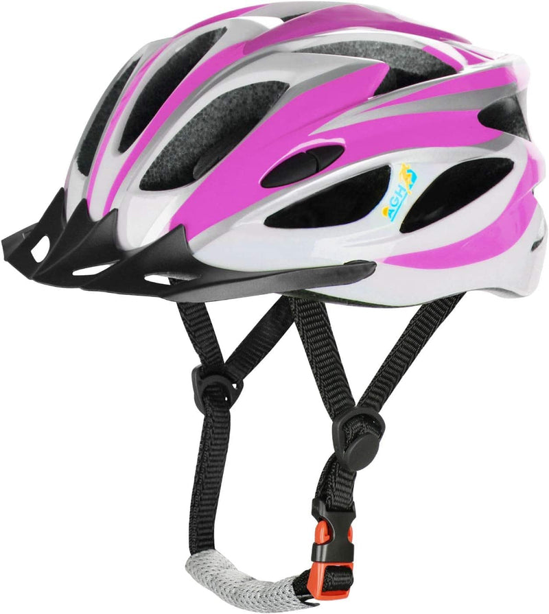 AGH Adult Bike Helmet, Lightweight Bike Bicycle Helmets for Women Men, Adult Helmet with Detachable Visor Sporting Goods > Outdoor Recreation > Cycling > Cycling Apparel & Accessories > Bicycle Helmets AGH Darkpink  