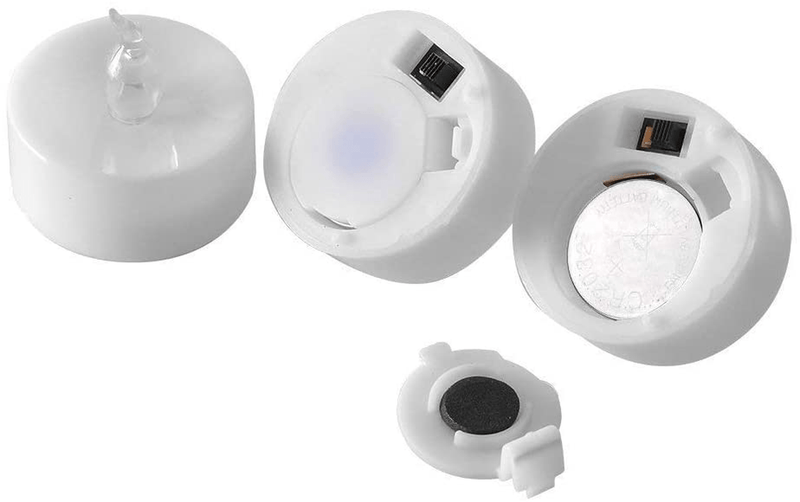 AGPtek 100 PCS Battery Operated LED Flameless Tea Lights - White