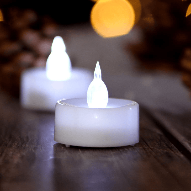 AGPtEK Tea Lights,100 Pack Flameless LED Candles Battery Operated Tealight Candles No Flicker Long Lasting Tealight for Wedding Holiday Party Home Decoration(Cool White)