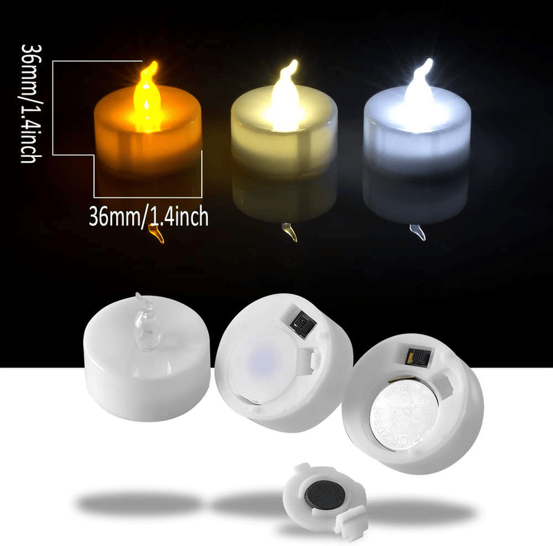 AGPtEK Tea Lights,100 Pack Flameless LED Candles Battery Operated Tealight Candles No Flicker Long Lasting Tealight for Wedding Holiday Party Home Decoration(Cool White) Home & Garden > Decor > Home Fragrances > Candles AGPTEK   