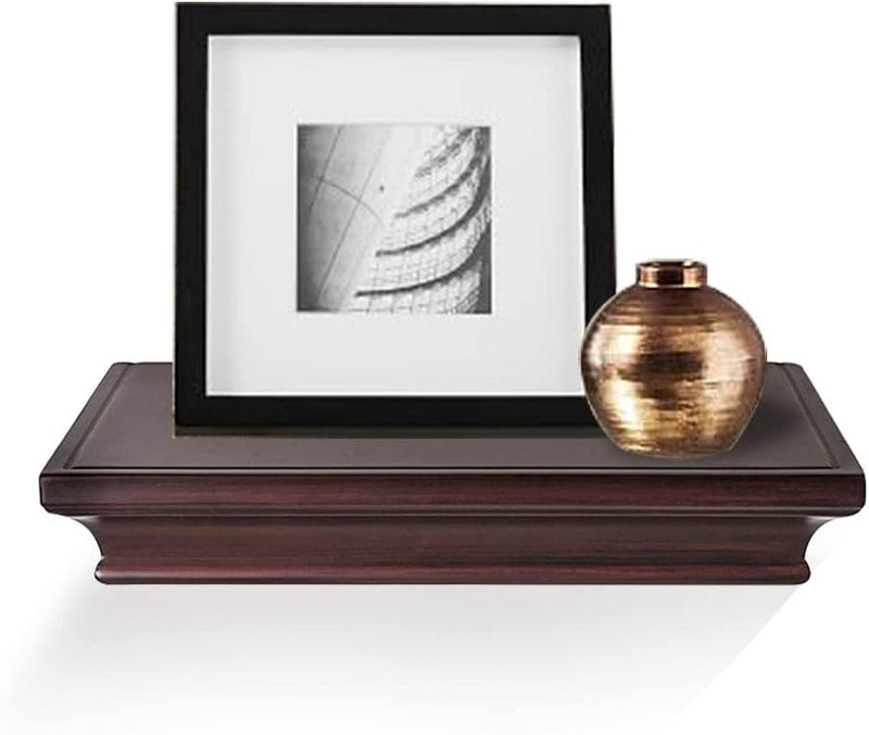 AHDECOR Deep Floating Shelves Display Ledge Shelf with Invisible Blanket, 12", Espresso Brown Furniture > Shelving > Wall Shelves & Ledges AHDECOR   