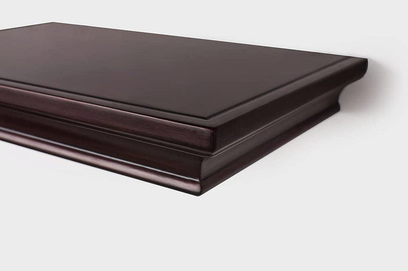 AHDECOR Deep Floating Shelves Display Ledge Shelf with Invisible Blanket, 12", Espresso Brown Furniture > Shelving > Wall Shelves & Ledges AHDECOR   