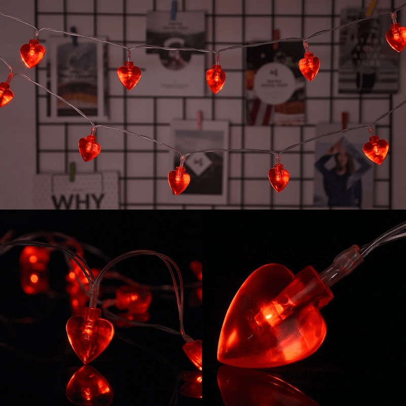 Ahere Valentine'S Day Heart Shaped String Lights USB Powered, 12Ft 20 LED Waterproof Fairy Lights for Home Window Holiday Mother'S Day, Thanksgiving Day, Wedding, Proposal, Birthday Party Decorations Home & Garden > Decor > Seasonal & Holiday Decorations ahere   