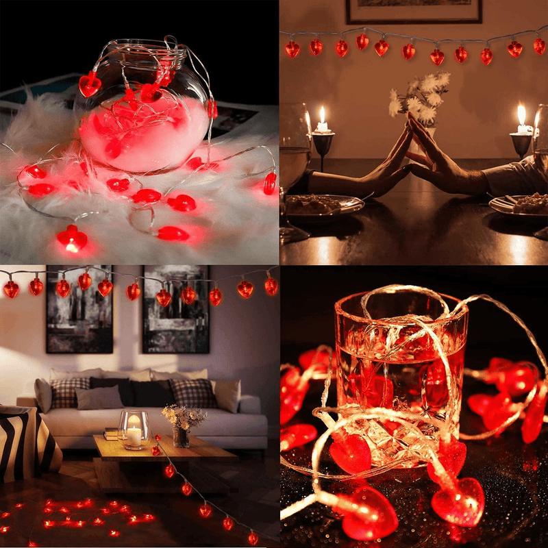 Ahere Valentine'S Day Heart Shaped String Lights USB Powered, 12Ft 20 LED Waterproof Fairy Lights for Home Window Holiday Mother'S Day, Thanksgiving Day, Wedding, Proposal, Birthday Party Decorations Home & Garden > Decor > Seasonal & Holiday Decorations ahere   