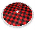 AHOOCUSTOM Black and White 30 in Christmas Tassel Tree Skirt, Versatile Occasion Easy to Change, Funny Halloween Holiday Party Supplies Table Top Tree Mat Cover Decoration Ornaments Home & Garden > Decor > Seasonal & Holiday Decorations > Christmas Tree Skirts AHOOCUSTOM Red and Black Plaid Buffalo 36" 
