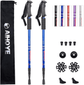 Aihoye Hiking Trekking Poles, 2 Pack Collapsible,Lightweight, anti Shock, Hiking or Walking Sticks,Adjustable Hiking Pole for Men and Women, with 10 Replacement Tips