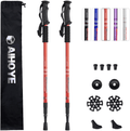 Aihoye Hiking Trekking Poles, 2 Pack Collapsible,Lightweight, anti Shock, Hiking or Walking Sticks,Adjustable Hiking Pole for Men and Women, with 10 Replacement Tips Sporting Goods > Outdoor Recreation > Camping & Hiking > Hiking Poles Aihoye red  