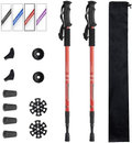 Aihoye Trekking Poles Shock Absorbing Adjustable Hiking or Walking Sticks for Hiking Collapsible Strong, 2-Pc Pack Lightweight Walking Pole, All Terrain Accessories and Carry Bag Sporting Goods > Outdoor Recreation > Camping & Hiking > Hiking Poles Aihoye red  