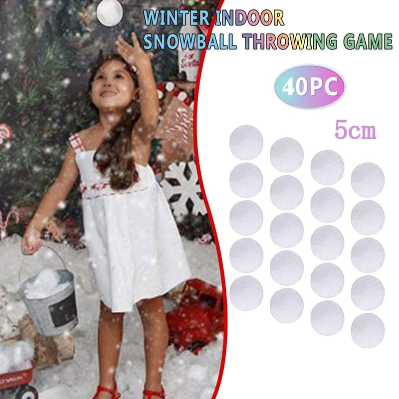 Aimik Christmas Fake Snowballs, 2 Inch Realistic White Plush Snow Balls for Kids Adults Indoor Outdoor Snowball Fight Game Winter Xmas Decoration  Aimik   